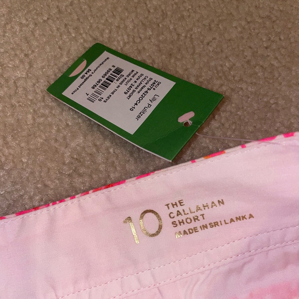 Lilly Pulitzer Pink & Yellow Printed Women’s Shorts - Picture 3 of 3